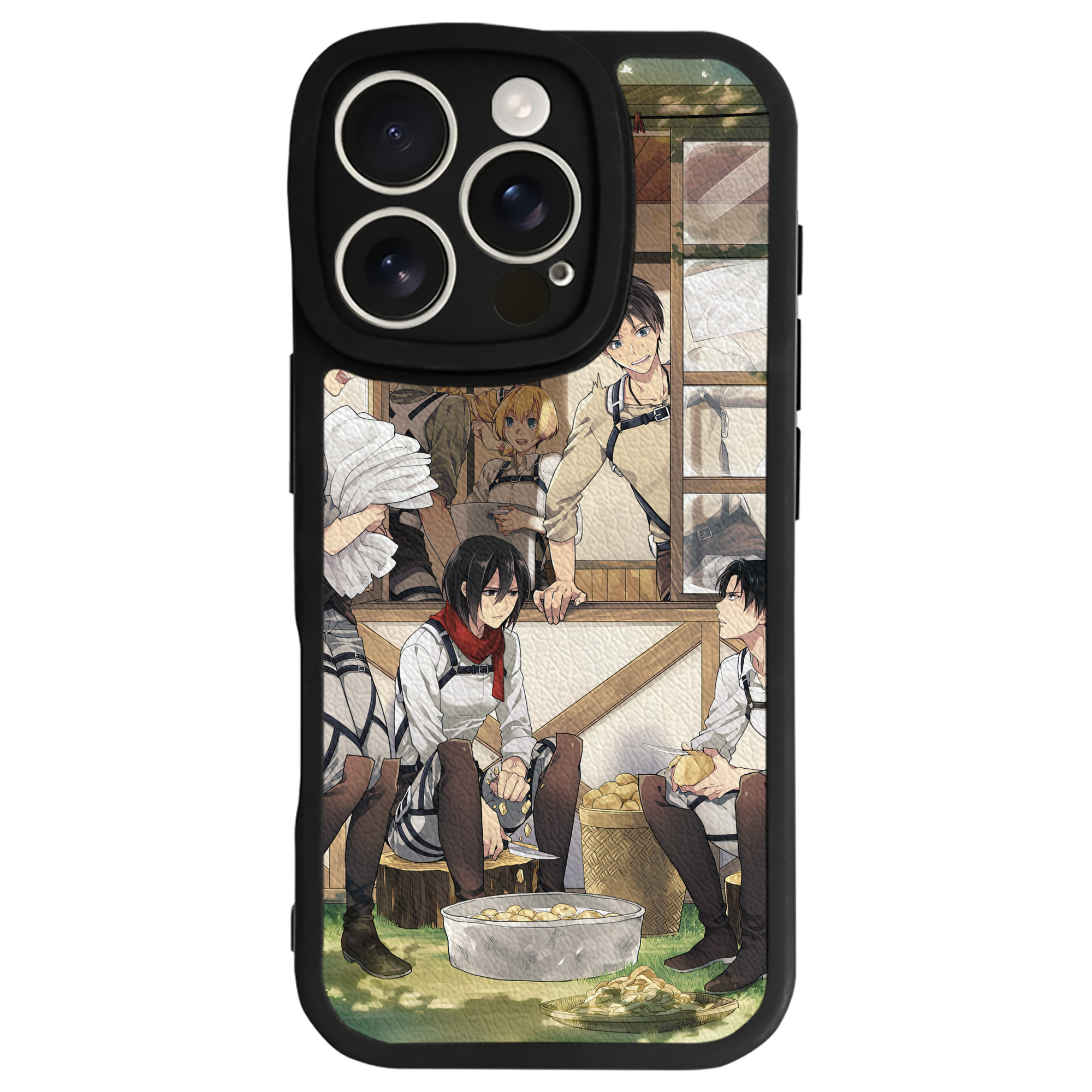 （画像用） 進撃の巨人 Attack on Titan 【iPhone 16シリーズ対応】シリコンスマホケース（レザー調） 材質：シリコン